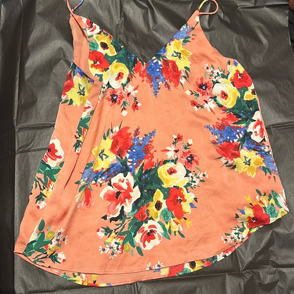 Floral strap blouse